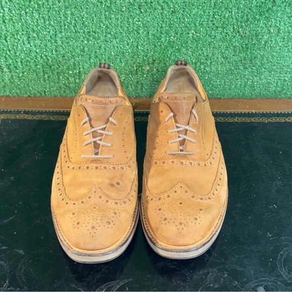 Cole Haan Oxford Brogue Brown Suede Dress Shoes Men’s Size 8.5 - Picture 2 of 6